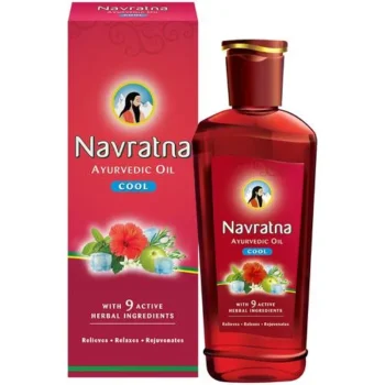 Navratna Ayurvedic Cool Oil - With 9 Active Ingredients, Relieves, Relaxes, Rejuvanates 100 ml