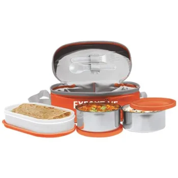 Milton Executive Lunch Insulated Tiffin With Leakproof Containers - Orange 3 pcs
